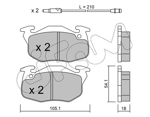 CIFAM 822-037-0 Brake Pad Set, disc brake