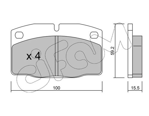 CIFAM 822-044-0 Brake Pad Set, disc brake