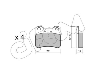 Brake Pad Set, disc brake CIFAM 822-060-2