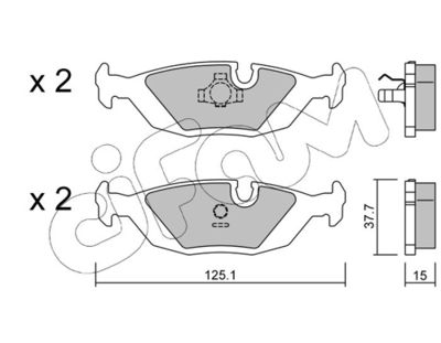 Brake Pad Set, disc brake CIFAM 822-070-0