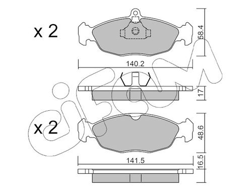 CIFAM 822-077-0 Brake Pad Set, disc brake