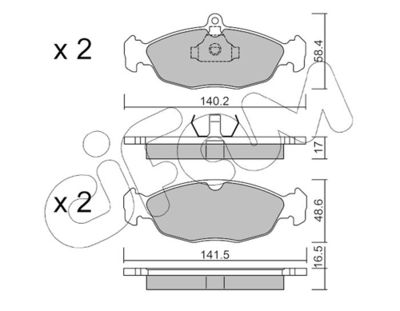 Brake Pad Set, disc brake CIFAM 822-077-0