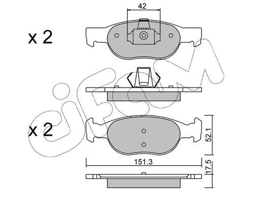 CIFAM 822-079-1 Brake Pad Set, disc brake