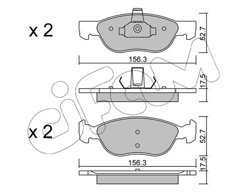 CIFAM 822-082-2 Brake Pad Set, disc brake