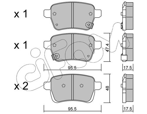 CIFAM 822-1012-0 Brake Pad Set, disc brake