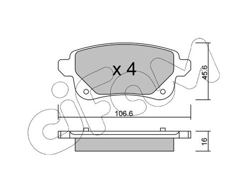 CIFAM 822-1112-0 Brake Pad Set, disc brake