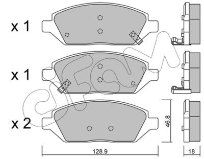 Brake Pad Set, disc brake CIFAM 822-1113-0