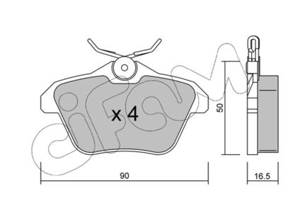 Brake Pad Set, disc brake CIFAM 822-113-0