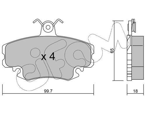 CIFAM 822-120-0 Brake Pad Set, disc brake