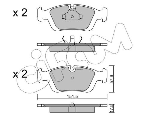 CIFAM 822-124-0 Brake Pad Set, disc brake