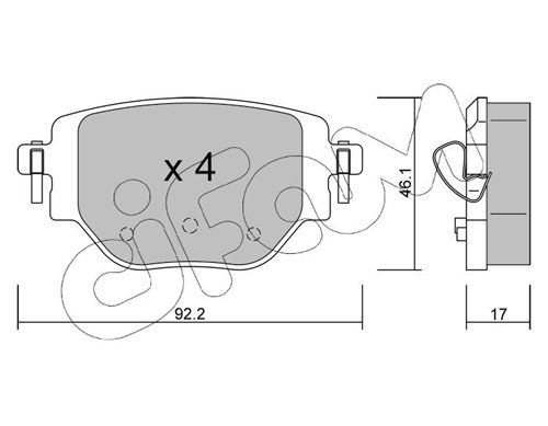 CIFAM 822-1246-0 Brake Pad Set, disc brake