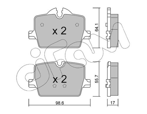 CIFAM 822-1265-0 Brake Pad Set, disc brake