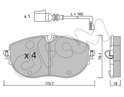 Brake Pad Set, disc brake CIFAM 822-1322-0