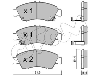 Brake Pad Set, disc brake CIFAM 822-138-0