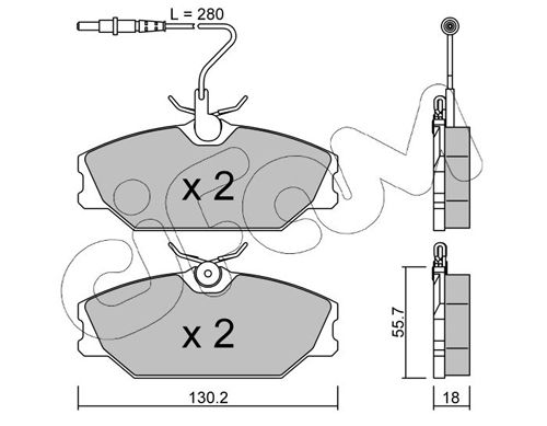 CIFAM 822-142-0 Brake Pad Set, disc brake