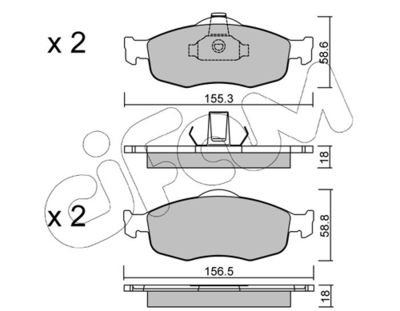 Brake Pad Set, disc brake CIFAM 822-146-0