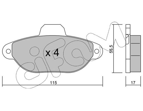 CIFAM 822-159-1 Brake Pad Set, disc brake