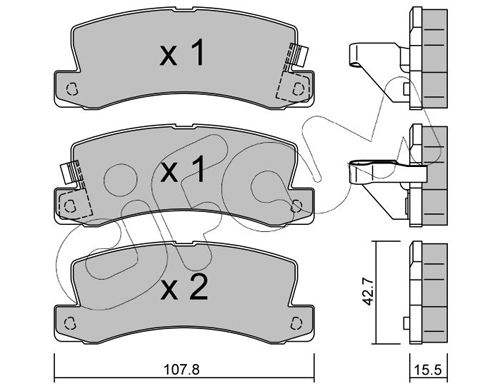 CIFAM 822-161-0 Brake Pad Set, disc brake