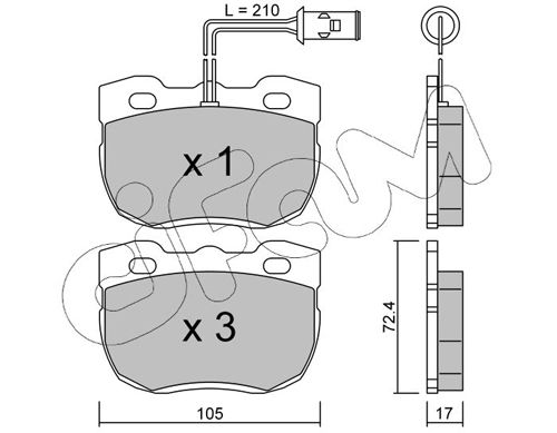 CIFAM 822-177-0 Brake Pad Set, disc brake