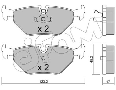 Brake Pad Set, disc brake CIFAM 822-180-0