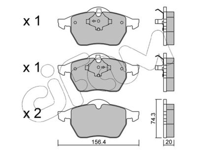 Brake Pad Set, disc brake CIFAM 822-181-1