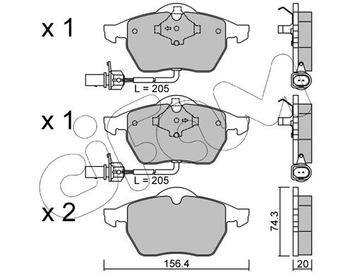 CIFAM 822-181-3 Brake Pad Set, disc brake