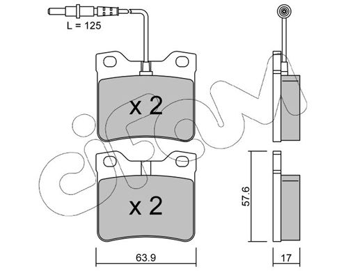 CIFAM 822-192-0 Brake Pad Set, disc brake