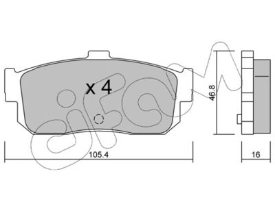 Brake Pad Set, disc brake CIFAM 822-193-0