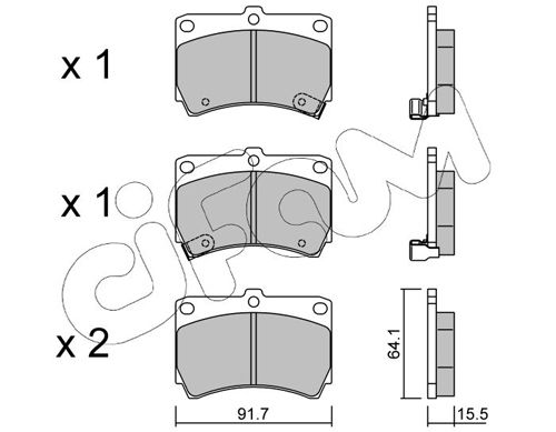 CIFAM 822-196-0 Brake Pad Set, disc brake