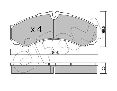 CIFAM 822-212-6 Brake Pad Set, disc brake