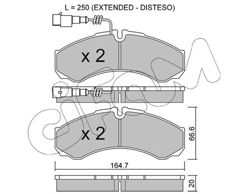 CIFAM 822-212-9 Brake Pad Set, disc brake