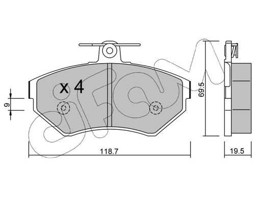 CIFAM 822-215-0 Brake Pad Set, disc brake