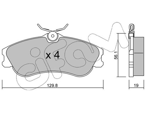 CIFAM 822-217-1 Brake Pad Set, disc brake