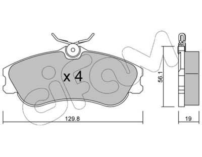 Brake Pad Set, disc brake CIFAM 822-217-1