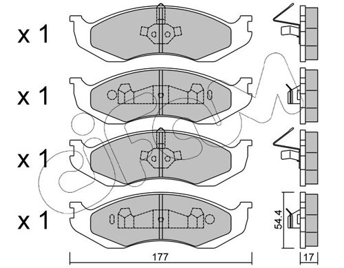 CIFAM 822-218-0 Brake Pad Set, disc brake