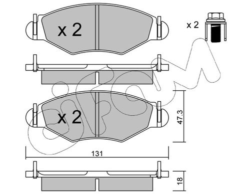 CIFAM 822-254-0 Brake Pad Set, disc brake