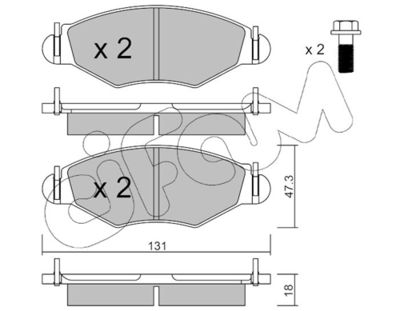 Brake Pad Set, disc brake CIFAM 822-254-1