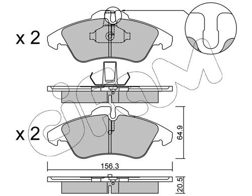 CIFAM 822-256-0 Brake Pad Set, disc brake