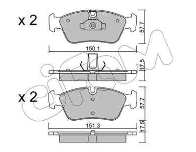 Brake Pad Set, disc brake CIFAM 822-260-0