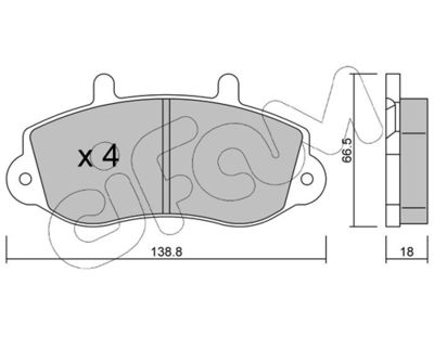 Brake Pad Set, disc brake CIFAM 822-264-0