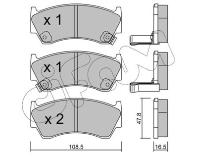 Brake Pad Set, disc brake CIFAM 822-277-0