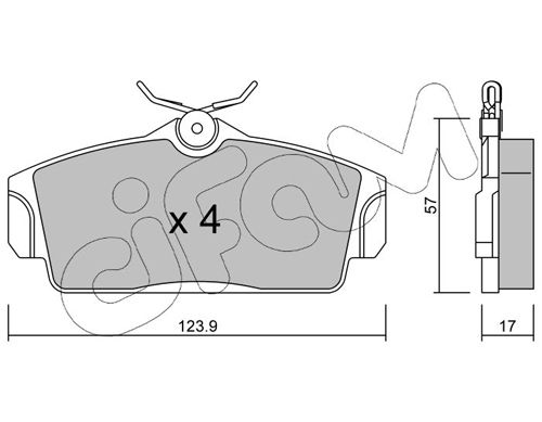 CIFAM 822-305-0 Brake Pad Set, disc brake