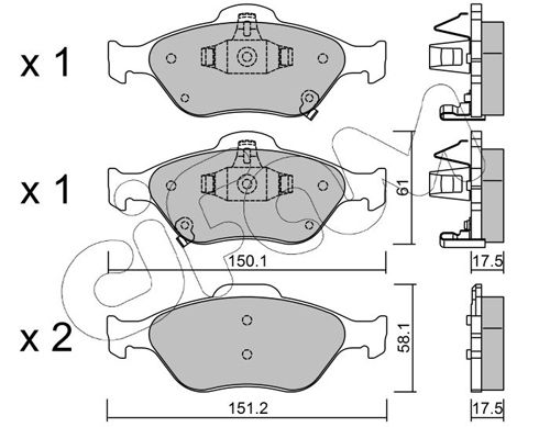 CIFAM 822-316-1 Brake Pad Set, disc brake