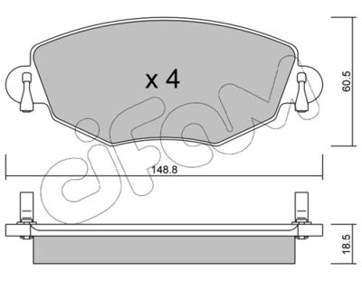 Brake Pad Set, disc brake CIFAM 822-318-0