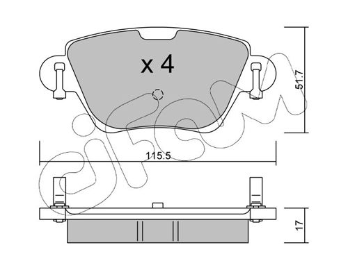 CIFAM 822-319-0 Brake Pad Set, disc brake