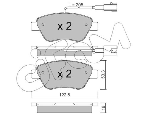 CIFAM 822-321-3 Brake Pad Set, disc brake