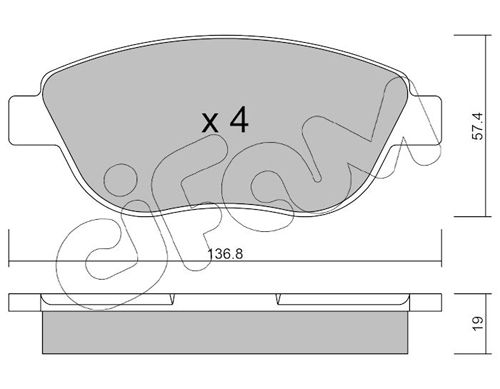 CIFAM 822-322-1 Brake Pad Set, disc brake