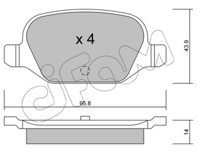 Brake Pad Set, disc brake CIFAM 822-324-0