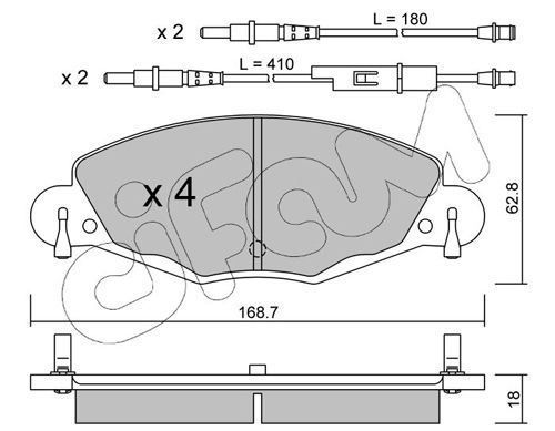 CIFAM 822-332-0 Brake Pad Set, disc brake