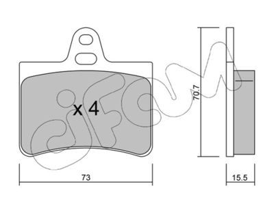 Brake Pad Set, disc brake CIFAM 822-333-0